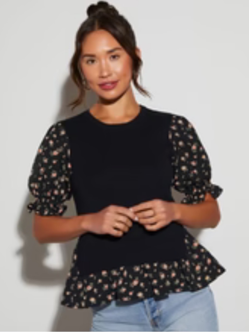 VICI Estrella Balloon Short Sleeve Blouse S